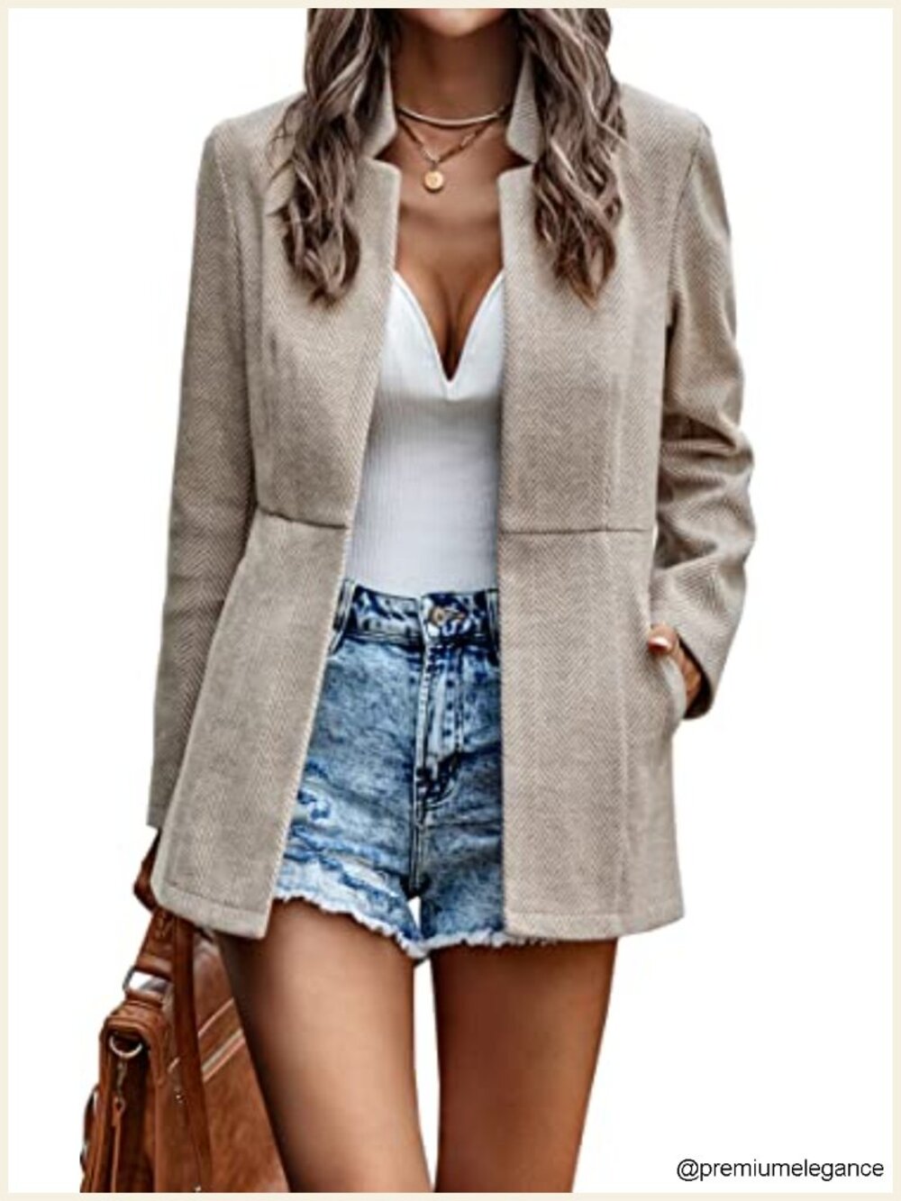 Women's Long Sleeve Open Front Blazer Coat Notch Collar Solid Business Work